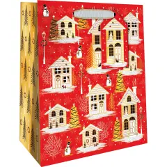 Pack/6: Hometown Holiday Gift Bag - 8 x 4 x 10"