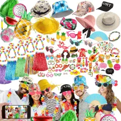 Bulk Summer Hawaiian Photo Booth Props