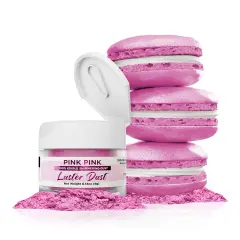 Bakell - Pink Pink Luster Dust (4g, 1x Jar) Edible Vegan Dust & Paint for Baking, Desserts and Beverages