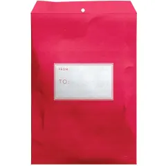 Pack/6: Red Theme Mailing Envelope - 9 x 1/2 x 12"
