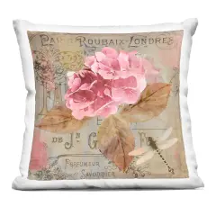 Stupell Industries Vintage French Hydrangea Decorative Printed Pillow design by Sasha, 18 x 7 x 18