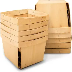 10 Pack Wood Crates Gift Baskets ; for Picking Fruit or Arts, Crafts