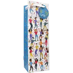 Pack/6: Dance Party Wine Bag - 4-1/2 x 4-1/2 x 14"
