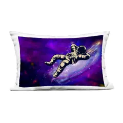 Stupell Industries Astronaut Floating in Galaxy Outdoor Printed Pillow design by Jesse Keith, 14 x 7 x 20