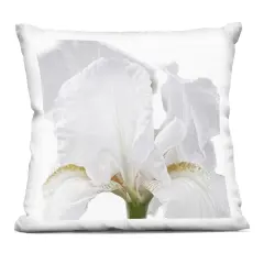 Stupell Industries White Iris Close Up Decorative Printed Pillow design by Nan, 18 x 7 x 18