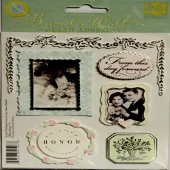 K & Company Brenda Walton Grand Adhesions Wedding Frames & Tags Dimensional Stickers