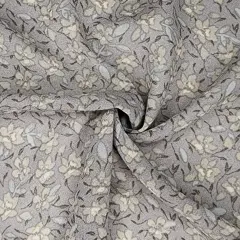 1 Yard Gray Chelsea Chiffon Apparel Fabric, Lightweight Sheer Polyester, 58/60" Width