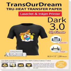 Tru-Heat Transfer Paper for Inkjet & Laserjet Printer