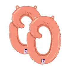 Betallic&reg; 14 inch Script Letter O Rose Gold Air Fill Only