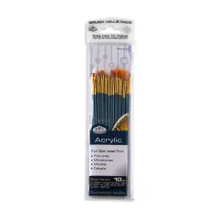 RSET-9193 | 10pc Golden Taklon Variety Brush Set