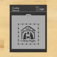 O Holy Night Nativity Scene Cookie & Craft Stencil | CM034 by Designer Stencils | Cookie Decorating Tools |