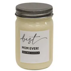 Best Mom Ever Candle in Jar with Fresh Apple and Toffee Fragrance