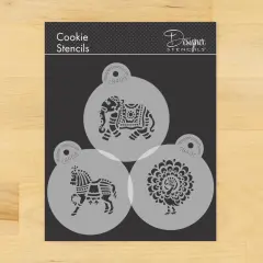 Indian Animals Cookie Stencil Set | C840 by Designer Stencils | Cookie Decorating Tools |