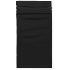 Plymor 3" x 5", Black 2 Mil Zipper Reclosable Plastic Bags