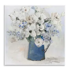 Stupell Industries Bouquet in Blue Country Vase Wall Plaque Design by Sally Swatland