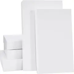 5 Boxes Assorted Sizes(3 Boxes 14", 2 Boxes 16") White Gift Boxes With Lids For Christmas, Birthdays and more