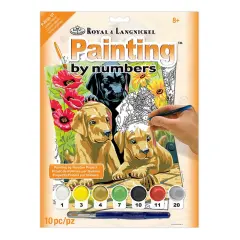 PJS30 | Painting by numbers&trade; 10pc 8.75" x 11.375" Labrador Puppies Painting Project