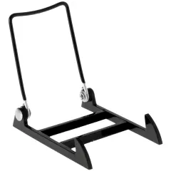 Gibson Holders 1PL Adjustable Black Wire and Black Acrylic Display Easel, 2.75" W x 3.75" D x 3.5" H
