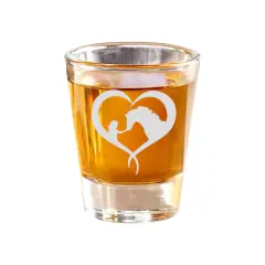2oz Girl and Horse Heart Shot Glass