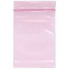 Plymor 3" x 4" (Pack of 100), 4 Mil Heavy Duty Anti-Static Zipper Reclosable Plastic Bags