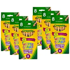 Write Start&reg; Colored Pencils, 8 Per Box, 6 Boxes