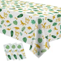 Jungle Theme Dinosaur Baby Shower Decorations Tablecloth