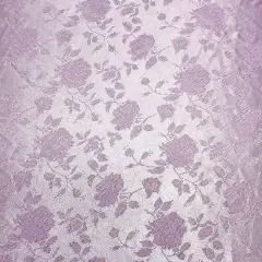 1 Yard Lavender Rose Floral Jacquard Satin 60/59&Prime; Width 100% Polyester