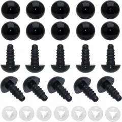 1Box(200Pcs)12mm Spiral Solid Black