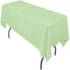 Rectangular Mint Polyester Tablecloth 60&times;144 Inch Fresh D&eacute;cor for Weddings, Parties & Banquets