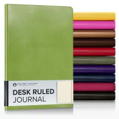 Gallery Leather Journal - Crafted in Maine, USA - Elegant Leather Writing Notebook with 192 Lined Pages - A Timeless Space for Your Thoughts - 8x5.5, Desk Lined Acadia Lime