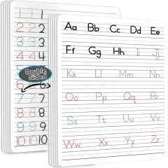 24pcs Dry Erase Board Practice for Kids Letter Alphabet - White