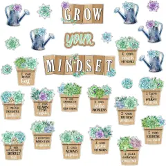 57 Pieces Grow Your Mindset Bulletin Board Set - Multi Color
