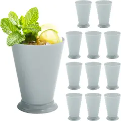 4E's Novelty Mint Julep Plastic Cups 12 Pack 10 Oz Bulk - for Kentucky Themed Derby Party Supplies Decorations Kids Table Centerpiece Horse Racing Birthday Tableware