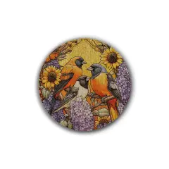 Orange Birds Coasters - 4pk