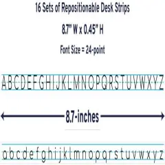 Alphabet Letters with Lines - Desk Strips (16 Pack)