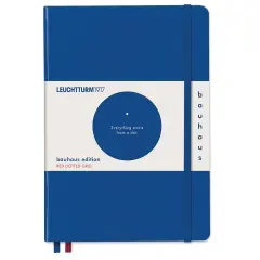 Leuchtturm1917 Bauhaus Notebook - Royal Blue/Red, 5-3/4" x 8-1/4", Dotted