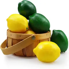 12 Pcs Fake Lemons Limes - (6 Green+6 Yellow)