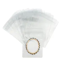 100 Pack Clear Plastic Bags for Jewelry, Earrings, Necklaces, Mini Resealable Bags for Small Business (3.5 x 5.15 In)