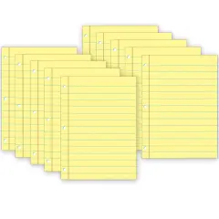 Smart Poly&reg; PosterMat Pals&trade; Space Savers, 13" x 9-1/2", Yellow Notebook Paper, Pack of 10