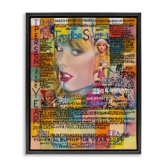 Stupell Industries Taylor Musician Collage Framed Floater Canvas Wall Art Design by Sabin