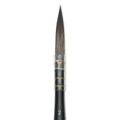 Da Vinci Casaneo Synthetic Squirrel Watercolor Brush - Quill Liner, Size 2, Short Handle, Synthetic
