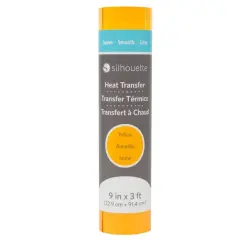 Silhouette Smooth Heat Transfer - 9" - Yellow