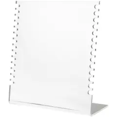 Plymor Acrylic Necklace Display Stand With Side Hooks (Mirrored), 10.625" W x 4" D x 11.75" H