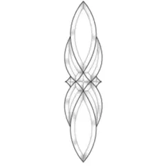 5" x 19" Exquisite Clear Glass Bevel Cluster EC599