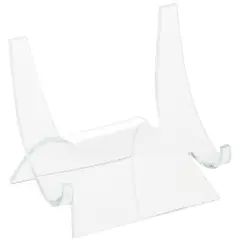 Plymor Clear Acrylic Double-Scoop Display Easel, 3.5" H x 3.875" W x 3.125" D