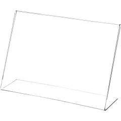 Plymor Clear Acrylic Sign Display / Literature Holder (Angled), 9" W x 6" H