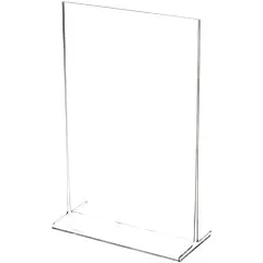 Plymor Clear Acrylic Sign Display / Literature Holder (Top-Load), 6" W x 9" H