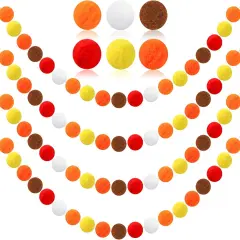 Fall Felt Ball Garlands Decorations