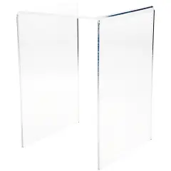 Plymor Clear Acrylic Vertical Square Display Riser, 13.5" H x 9" W x 9" D (1/4" thick)
