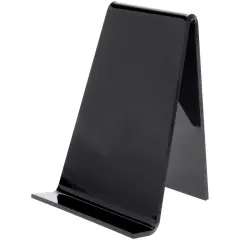 Plymor Black Acrylic Book Easel with 1.125" Flat Ledge, 6" W x 5" D x 7.25" H